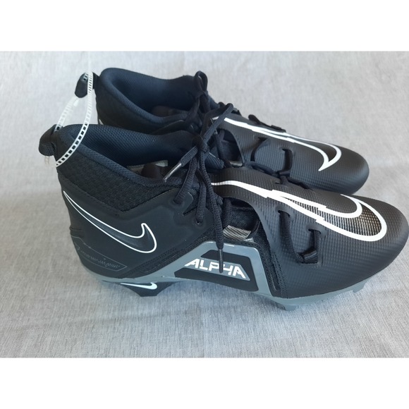 Nike Men US 10.5 Alpha Menace Pro 3 Football Cleats DM1788-001 MidTop Black/Gray main image 8